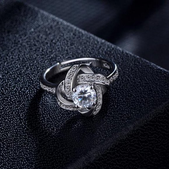 *NEW 925 Sterling Silver Diamond Infninity Ring - Picture 8 of 12